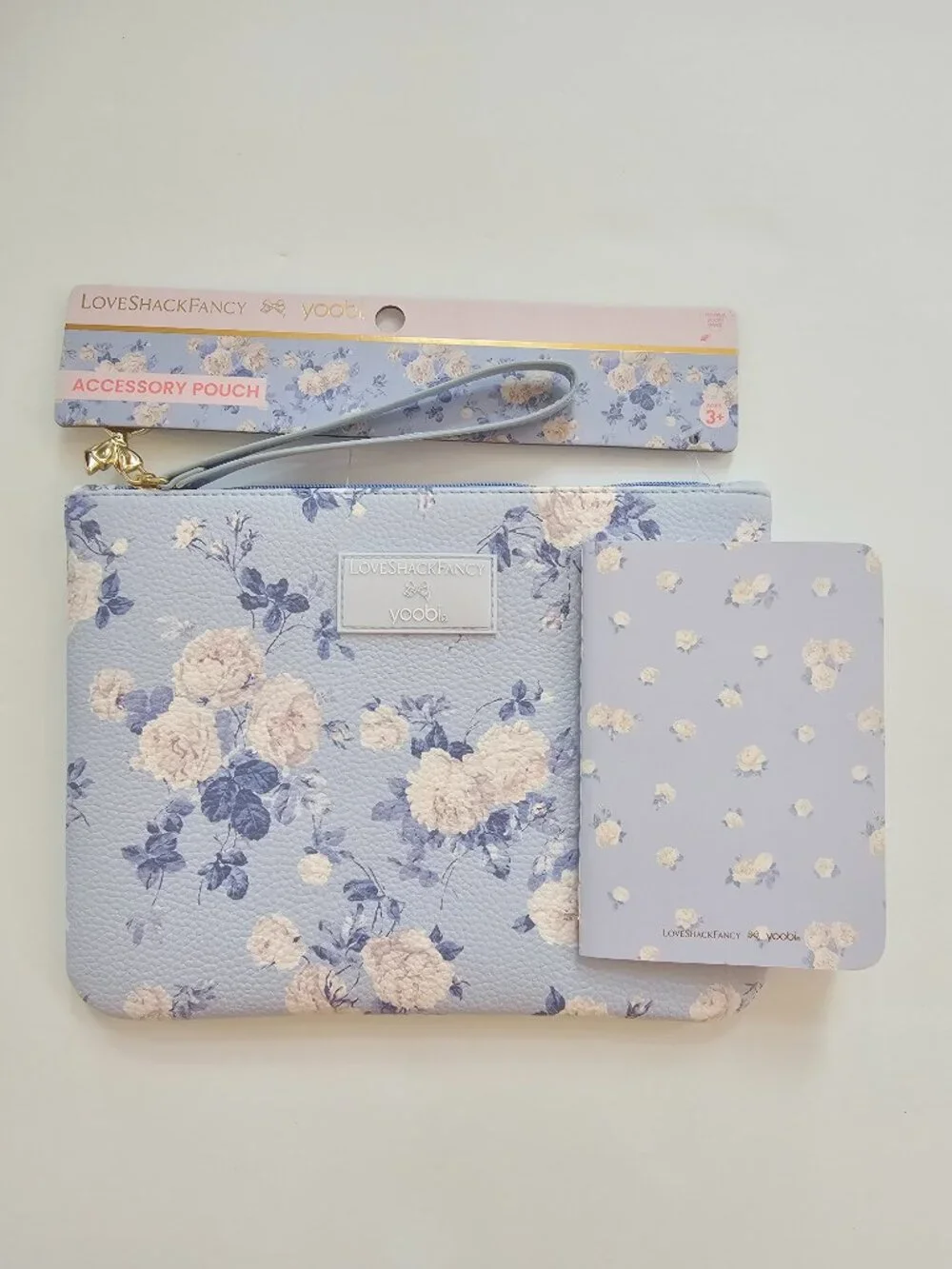 LoveShackFancy Target Yoobi Laptop Sleeve blue Everblooming pencil case pouch 3